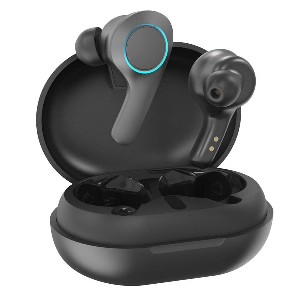 Touch Control Tws Earphones - 2.56"X0.91" Bluetooth 5.0 Wireless Earbuds, Ipx5 Sweatproof In-Ear Headset With Charging Case, 5H Playtimes 9336866738391