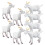 Figurines de chèvres blanches en PVC (8 pièces) 3