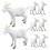 Figurines de chèvres blanches en PVC (8 pièces) 4