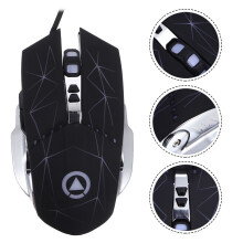 1Set Usb Wired Mouse With Colorful Breathing Light For Gaming