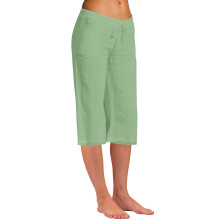Women's Yoga Capris Cotton-Flax Blend Mint Green XXXXL