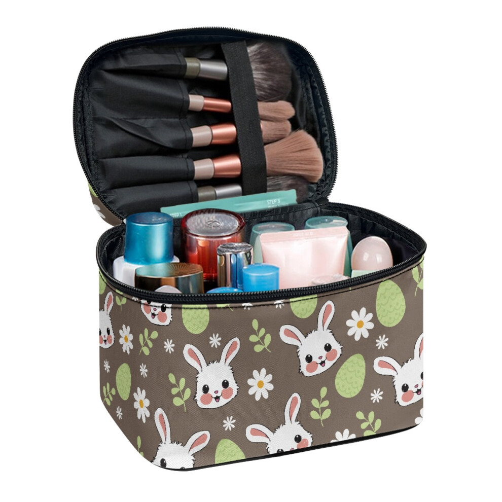 Travel Make Up Organizer Bag Bunny Egg Case Large Capacity Travel Cosmetic Bag Travel Make Up Organizer Polyester With Brush Storage