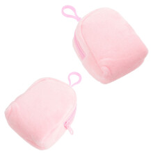 Little Girls Handbags Plush Purse Pink 2Pcs