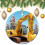Yellow Construction Truck Ornament – Ceramic, 3" 1