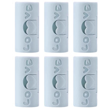 6-Pack Adjustable Bed Sheet Clips – Durable PP Anti- Fixers for Sheets, Duvets, Sofa Cushions & More (Love-Embossed Design)