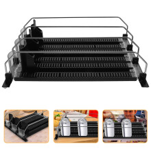 Refrigerator Beverage Pusher Black Stainless Steel 3Pcs