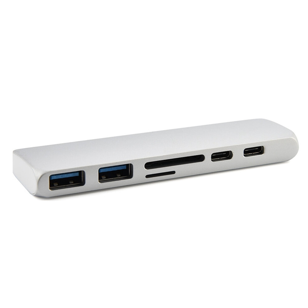 Usb -Type-C Hub Multiport Adapter Pro Double Usb -Type-C To 4K 2 Usb 3.0 Sd/Tf Card Reader 2 Type C 7 In 2 Hub Adapter 9023022584212