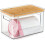 Extra Large Stackable Storage With Bamboo Top For Laundry Room Organization 2
