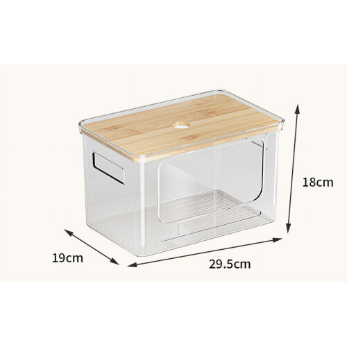 Extra Large Stackable Storage With Bamboo Top For Laundry Room Organization 2
