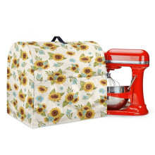 Reusable Kitchen Mixer Dust Cover with Pockets & Handle, Easy Clean, Fits 6-8 Qt Stand Mixers, Sunflower Daisy Design, Compatible with KitchenAid