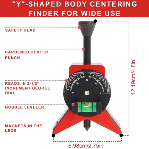 Pipefitter Tools with Centering Head – Y-Shaped Manual Pipe Center Marker for Metal Working, Engineering & Construction 1