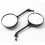 Motorcycle Rear View Mirrors Black Round 10mm 7/8 inch 7
