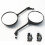 Motorcycle Rear View Mirrors Black Round 10mm 7/8 inch 8