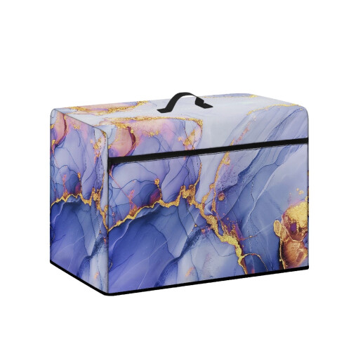Marble Pattern Sewing Machine Carrying Cover Polyester Material Lightweight & Sturdy Waterproof Cover