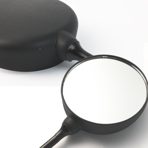 Motorcycle Rear View Mirrors Black Round 10mm 7/8 inch 2