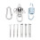 Stainless Steel Swing Fixing Hook Set Silver 1 Set 3