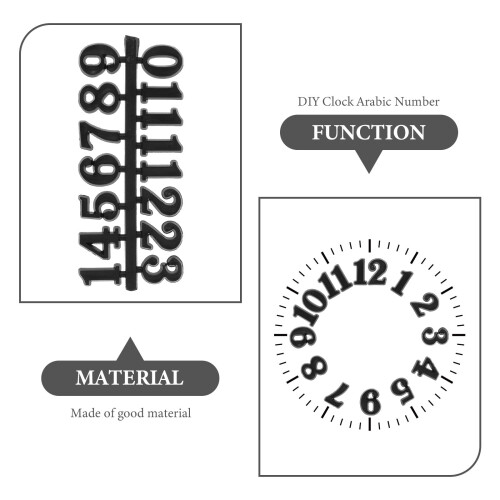 DIY 3D Sticker Numbers Clock Replacement Parts 2