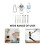 Γάντζοι στερέωσης κούνιας από ανοξείδωτο ατσάλι 1 σετ ασημί για κιτ κρεμαστής 7