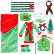 Holiday Doll Sleeping Bag Pajama Scarf Set