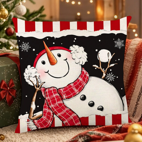 Housse de coussin imprimée de Noël 45x45cm améliorée, collection U 1