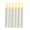 White Flickering LED Taper Candles Plastic 6-Pack 4
