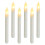 White Flickering LED Taper Candles Plastic 6-Pack 6