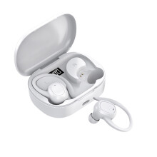 Kyursd Gaming Earphones, Bluetooth 5.3, Wireless Charging Case, Noise-Cancelling Mic, IPX7, Compatible with All Devices