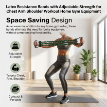 (Green 105lbs) Latex Resistance Bands - Adjustable Gym Equipment
