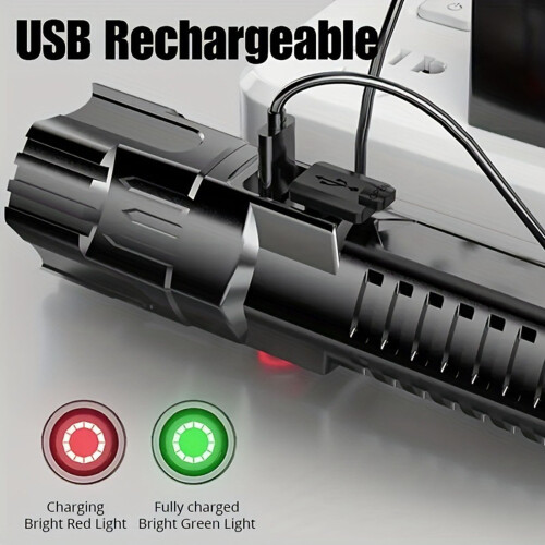 Φορητός επαναφορτιζόμενος φακός USB, ισχυρό φως για εξωτερική χρήση, χρήση 1