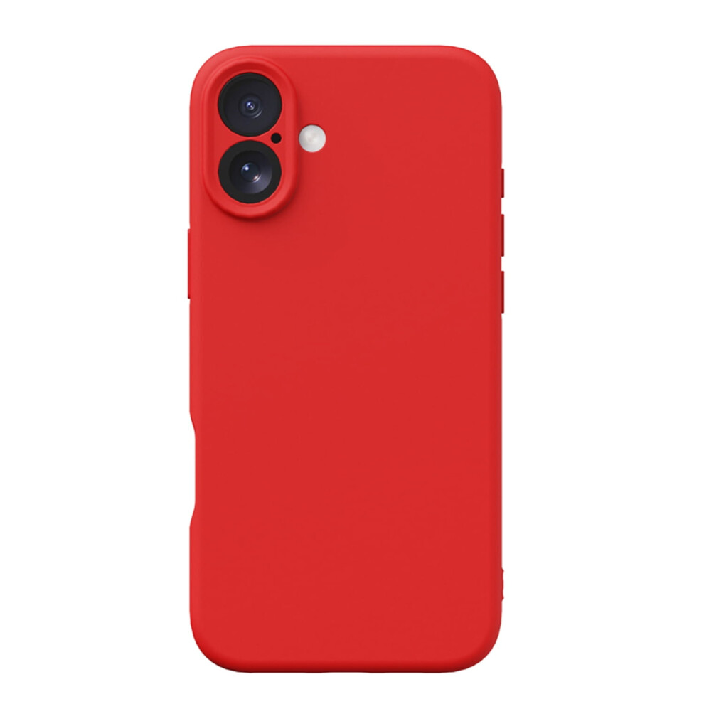 Shockproof Liquid Silicone Iphone 16 Case Â Soft Anti-Scratch Microfiber Lining, Slim Drop Protection, Red 9464372774289