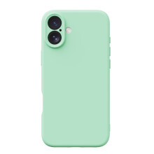 Shockproof Liquid Silicone iPhone 16 Case – Soft Anti-Scratch Microfiber Lining, Slim Drop Protection, Grassgreen