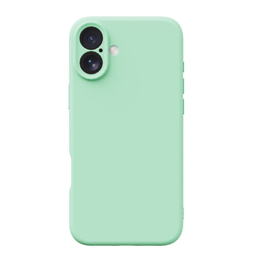 Shockproof Liquid Silicone iPhone 16 Case – Soft Anti-Scratch Microfiber Lining, Slim Drop Protection, Grassgreen