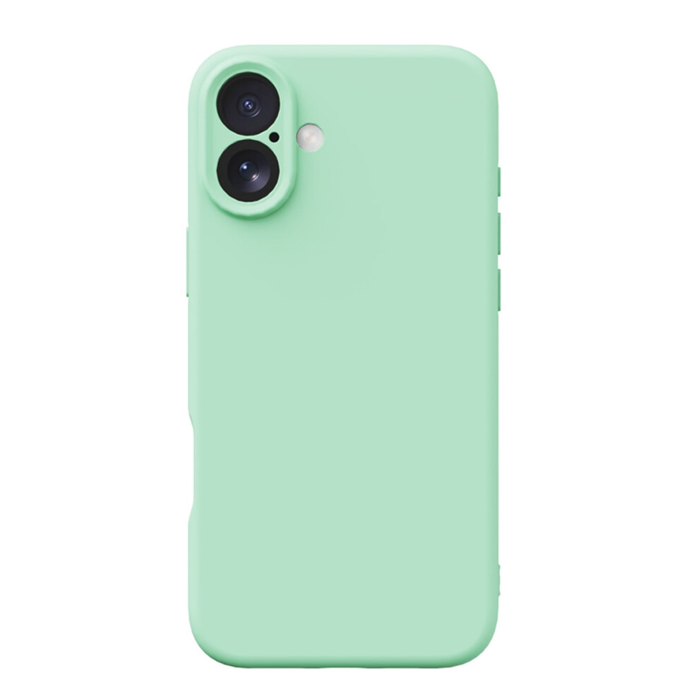Shockproof Liquid Silicone Iphone 16 Case Â Soft Anti-Scratch Microfiber Lining, Slim Drop Protection, Grassgreen 9464372774272