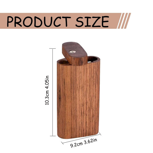 Vintage cigarr- och joint-etui i valnötsträ – 1 st. 2