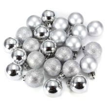 24Pcs 3cm Plastic Christmas Tree Balls Baubles Home Party Hanging Ornaments