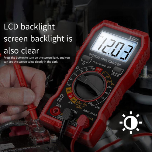 Digital Multimeter Sz06,Ac/Dc Voltage,Current,Resistance,Diode&Continuity Tester Digital Multimeter Sz06,Ac/Dc Voltage,Current,R 1