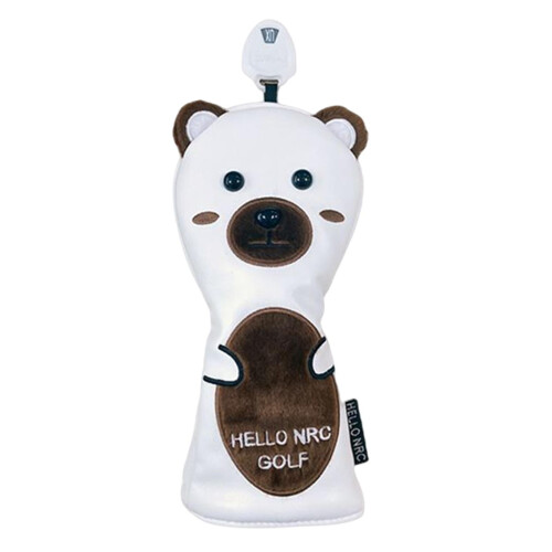 Golf Headcover Waterproof PU Leather Bear Design Driver