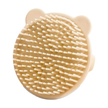 Infant Hair Care Brush Grade Silicone Bristles Easy Cleansing Massager Bear Design Portable Bath Essential
