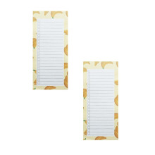 Magnetic Notepad for Fridge Fruit Design 2 Pcs