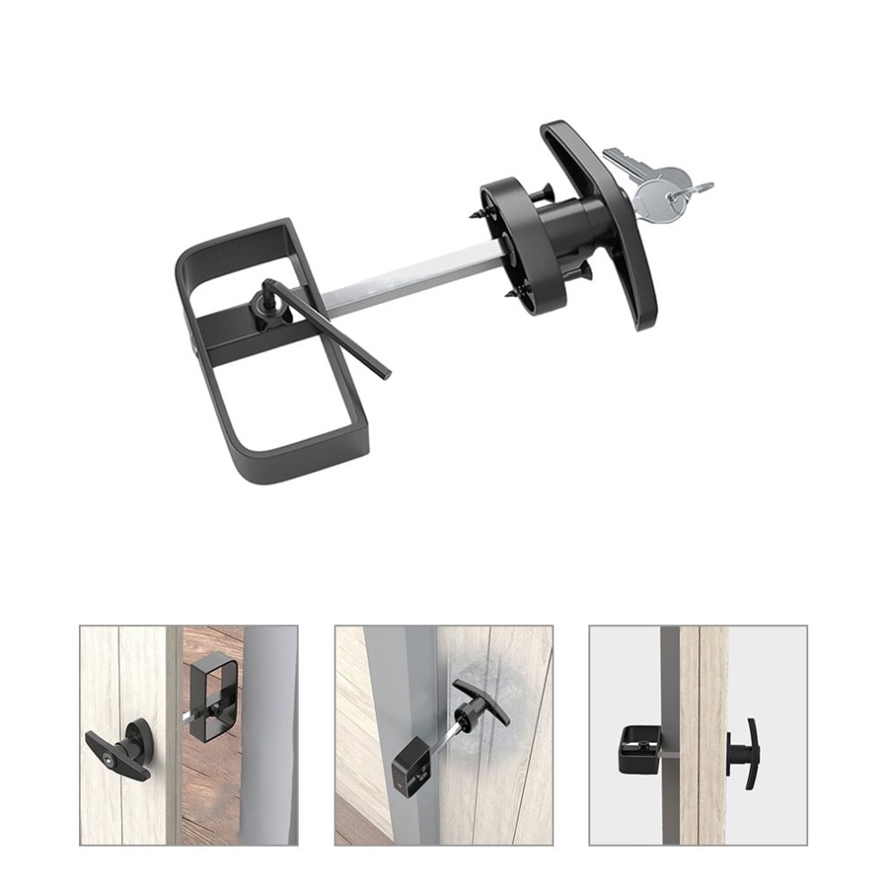 Metal Barn Door Handle Lock Set With Key, Gate Lock For Wooden Doors And Gates, Simple Installation 9130661147293