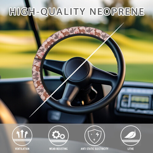 Deer Print Golf Cart Steering Wheel Cover 1 Pack 2