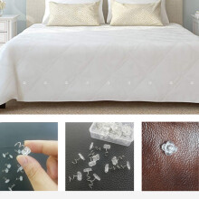 Fasteners, Home Essentials, 100-Piece Clear Head Twisting Pin, for Fixing Sofa Covers Bedskirts Upholstery or Slipcovers