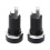 2X 3.5MM Jack Socket 3 Pole Black Stereo Solder Panel Mount Golden With Nuts 3