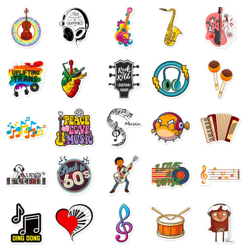 Rock Music Stickers Punk Band 50 Pack 2