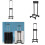 Portable 2 Wheel Trolley Rack Aluminum Foldable Pulling Rod for Luggage Handle Suitcases Replacement Accessory 2