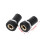 2X 3.5MM Jack Socket 3 Pole Black Stereo Solder Panel Mount Golden With Nuts 7