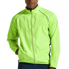 Long Sleeve Green Cycling Jersey Full Zip for Mountain Bike & Outdoor Sports