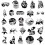 Gothic Stickers Black and White 50 Pack 5