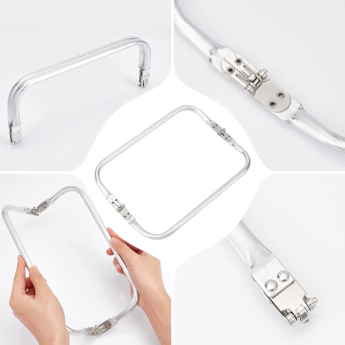 2Pcs Aluminum Purse Making Kiss Clasp Locks Frame Purse Frame Handle Rectangle Bag Lock Frame Replacements 2