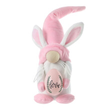 Easter Bunny Doll 3D Stuffed Rabbit Holding Egg 12 inch